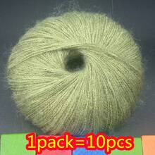 10 Stücke Mohair-Garn, weich & flauschig, geeignet für DIY-Stricken, Häkeln von Pullover, Schal, Strickjacke, Mütze