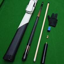 JIAN YING Taco de billar profesional estilo americano JY, taco de 9 bolas, agarre de lino, resistente al sudor y al deslizamiento, 1 pieza de taco de billar profesional, construcción de madera de arce, punta de 12.5 mm, peso 18-20 onzas, golpe preciso, longitud 148 cm/58 pulgadas, incluye 1 taco, protector de punta de taco, 1 funda de taco, 1 extensión, 1 guante, 1 paño de taco, opción ideal para entusiastas del billar