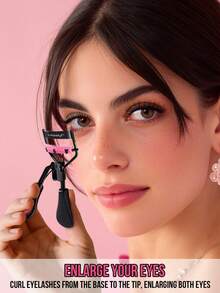 MISSLYN心形睫毛夹，睫毛夹，自然卷翘，适合多种眼型，持久不伤睫毛，梳状设计，打造迷人双眸，美妆工具，时尚单品 - 黑色 - 查看 4