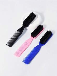 1/2pcs Double-Sided Shaping Comb For Children, 2-In-1 Hair Brush, Suitable For Baby Hair Styling And Household Use - Multicolor - View 8