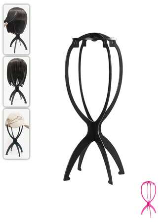 Soporte plegable multiusos para pelucas - Cabeza portátil y duradera para exhibición con base estable, diseño plegable para todo tipo de pelucas y almacenamiento de sombreros