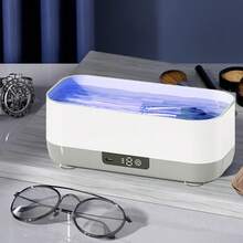 1pc Multi-Function Cleaning Machine, Makeup Brush Cleaner, Glasses Cleaning Box, USB Rechargeable, Small Household Large Capacity Denture & Jewelry Cleaner, Multi-Function Vibrating Cleaning Machine, Battery Capacity: 200mAh