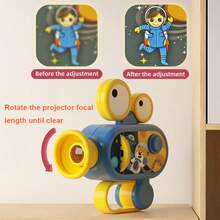 96-Slide Children Projection Flashlight Toy - Educational Fun With Animal, Dinosaur, Vehicle & Space Themes - 12 Interchangeable Cards For Bedtime Curiosity & Imagination Development