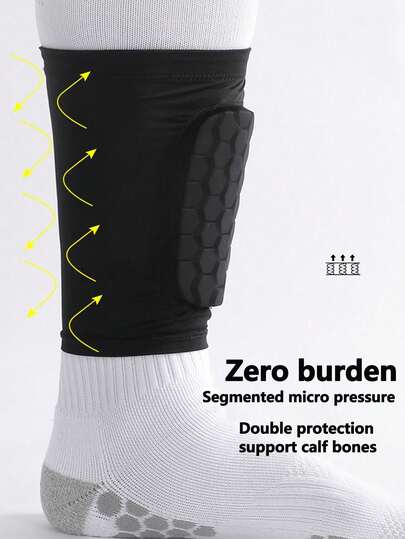 1pc/1pair, Sports Leg Protection Cover Summer Honeycomb Anti-Collision And Anti-Collision Calf Protection Football Specific Calf Protection Cover