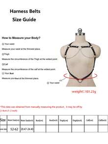 Women's Leather Chest Harness With Chains Fashion Chest Harness Outfit Accessoreis Chest Harness Woman - Black - View 2