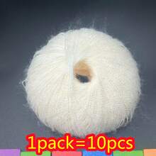 10pcs Mohair Yarn, Soft & Fluffy, Suitable For DIY Knitting, Crochet Sweater, Scarf, Cardigan, Hat - Multicolor - View 19