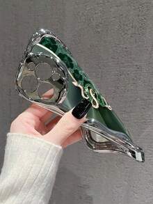 Snake Skin Printed Electroplated Cream Printed Soft Case Compatible With IPhone 16/16 Pro/16 Pro Max, 15, XR, 7P 8P, P12 Pro Max, P13 Pro Max, P14 Pro Max, P13, P14, P11, P12, P14, XS/S/XS Max/7 8 GES2, Cute & Fashionable Thick Phone Protective Cover