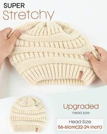 Women Beanie Hat - Burgundy - View 9
