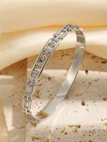 1 pieza de pulsera de acero inoxidable con engranaje y diseño de moda, joyería adecuada para hombres y mujeres para uso diario, festivales de música y fiestas