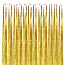 Fairy Tinsel Hair Extensions Holographic Hair Tinsel Heat Resistant Sparkling Hair Glitter For Christmas New Year Party - Gold - View 8