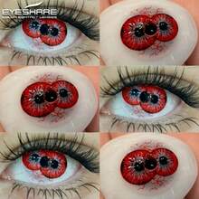 Eyeshare 1 Pair Halloween Cosplay Contact Lenses Scary Demon Lenses Sclera Softlens 14.5mm - DEMON - View 3