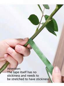 20m Self-Adhesive Floral Stem Tape, Florist DIY Decorative Flower Wrapping Tape For Bouquets, Weddings, Mother's Day, Home Decor, Graduation, Back To School, Birthday Parties - Green - View 3