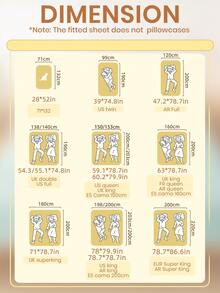 1 pièce Drap-housse super doux de couleur unie, literie, drap de lit léger, housse de matelas orange, drap-housse à poche profonde, doux et respirant, pour tous les formats de lit - simple, double, queen, king. Convient pour toutes les saisons, décoration de chambre