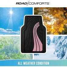 Road Comforts Car Floor Mats Full Set Front Rear Car Floor Mats With Aluminum Design AntiSlip Backing AllWeather Protection TrimtoFit Car Mats For Most Sedans SUVs  Pink - 粉色 - 查看 4