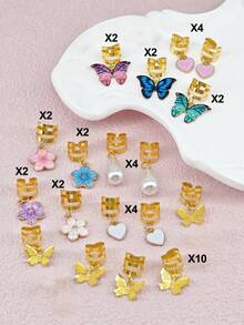 36/18Pcs Butterfly Braid Clips Crystal Dreadlock Hair Accessories Colorful Butterflies Pendant Charms Pearl Shiny Hair Accessories Star Braid Beads Clips Cuffs Rings Hair Jewelry Gifts,Fall,Hair Accessories,Hair Accessories For Women,Travel,Hair Accessories,Accessories Women,Hair Accessory,Hair Accessories Women,Hair Tools,Hair Stuff,Stuff,Beauty Accessories,Gifts,Travel,Gifts For Women,Hair Stuff,Stocking Stuffers