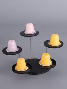 1pc Acrylic Transparent Tiered 4/7/12 Slots Display Stand, Suitable For Figurines, Blind Boxes, Desserts, Cakes