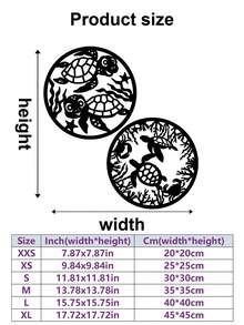 1pc Fashionable Metal Sea Turtle Wall Art - Coastal Home Decor, Suitable For Beach Themed Bedroom And Ocean Enthusiasts - Ideal Holiday Gift, Sea Turtle Decoration