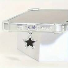 1 Piece Simple Design Phone Dust Plug, Protects Charging Port, Suitable For IPhone/Type-C Connector - 藍色 - 查看 1