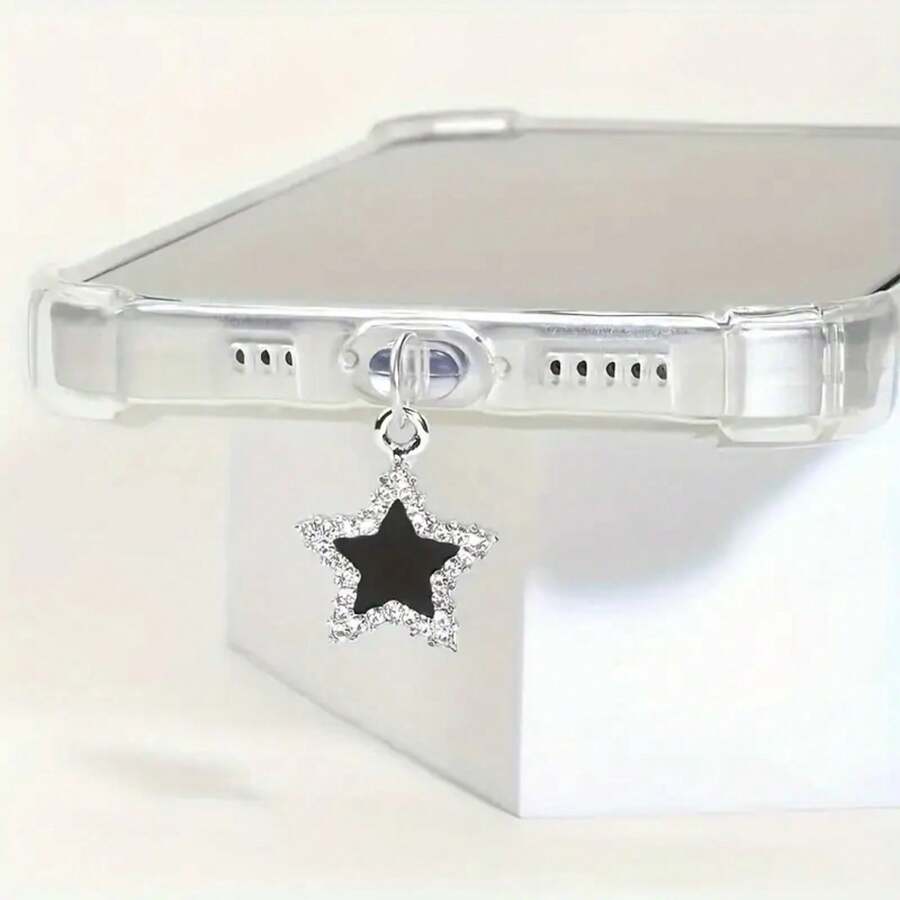 1 Piece Simple Design Phone Dust Plug, Protects Charging Port, Suitable For IPhone/Type-C Connector - 藍色 - 查看 1