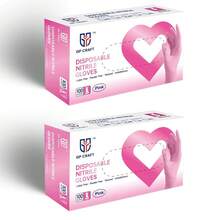 Pink Disposable Gloves, 3.5 Mil, For Office And Professional Use, Pink Industrial Disposable Gloves, Also Suitable For Cleaning Gloves. - 粉色 - 查看 10