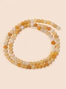 Cuentas de piedras naturales, cuentas sueltas de obsidiana, jade birmano, ojo de tigre, redondas y lisas, piedras preciosas de curación de energía para hacer joyas, pulseras y collares DIY