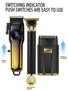 Cordless Electric Hair Clipper Shaver Grooming Kit, Beard Trimmer, Trimmer, Suitable For Men's Haircut And Styling, USB Rechargeable, Ideal Haircut Set For Home, Salon Or Men's Gift