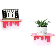 2 Packungen Acryl Kleine Wandregale - 7 Zoll Schwebende Regale für Wände, Wand Ausstellungsregale für Aufbewahrung, Raumdekoration, kleine Alben & Artikel Organizer Ausstellungsregale