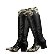 WEIDE Women Knee-High Boots - Black - View 9