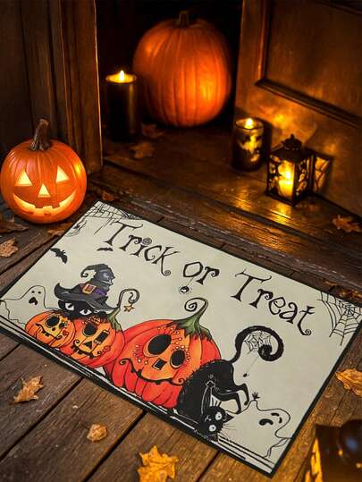1 件万圣节厨房垫 Boo 万圣节快乐地垫和地毯防滑可洗，万圣节门迎宾垫适用于厨房客厅浴室家居装饰，万圣节装饰用品