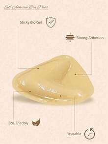 1 Pair Of Double Sided Self-Adhesive Bra Pads, Chest Pads Adhesive Pads, Reusable Padding Pads, Bra Bikini Invisible Thickened Chest Pads Waterproof For Swimming