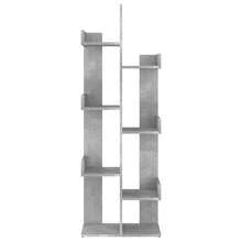 Libreria Larryhot Grigio Cemento 48x25,5x140 cm Legno ingegnerizzato, resistente e durevole, facile da montare, stile decorativo, adattA, Per riporre soprammobili, statuette, libri, piccoli oggetti, ecc. - Grigio - Visualizzare 4