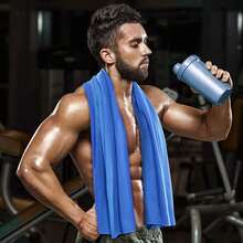 Paquete de 2 Toallas de Microfibra de Secado Rápido, Toallas de Viaje Ligeras y Portátiles, Adecuadas para Playa, Natación, Yoga, Gimnasio, Camping, Senderismo y Otros Deportes (Azul, Paquete de 2) - Verde militar - Ver 2