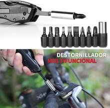 DOXASIK Navaja Multiherramienta Alicates Multiusos, Herramienta Multiusos 15 en 1 Multifuncional plegables alicates acero inoxidable Navaja Suiza Alicate Destornillador Herramienta Multifuncional - negro - Ver 5