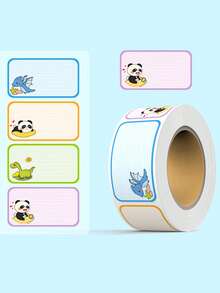 280 piezas de pegatinas con nombres de dibujos animados, pegatinas de etiquetas coloridas para estudiantes en la temporada de regreso a la escuela, pegatinas cuadradas escritas a mano sin adhesivo - Multicolor - Ver 11