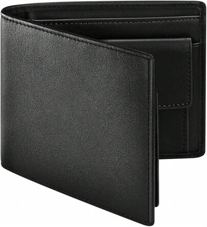 Lukovee Billetera para Hombre Piel, Cartera para Hombre RFID Bloqueo Antirrobo Tarjetero de Cartera Cuero Minimalista, Billetera Hombre Carteras para Caballero Plegable para Hombre Regalo