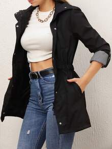 Women's Seasonal Trench Coat Black - Black - View 4