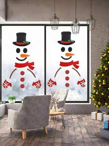 8 Piezas - Pegatinas de pared de muñeco de nieve navideño, decoraciones navideñas para el hogar, pegatinas de pared de muñeco de nieve de invierno, cubierta de tela de fieltro extraíble, decoraciones navideñas, pegatinas de puerta de tela no tejida, artículos de decoración de primavera para refrescar tu hogar, pegatinas de decoración navideña, decoración de habitación navideña, decoración navideña, decoración del hogar, pegatinas de pared de muñeco de nieve 2025