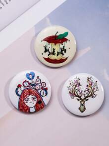 A And Personalized Printed Brooch, Fashionable Women's Jewelry, Hanging On Clothes, Bags, Etc