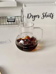 1pc创意高端浓缩咖啡壶圆底设计日式玻璃奶壶手冲咖啡分享壶玻璃咖啡壶 - 透明 - 查看 7