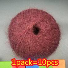 10pcs Mohair Yarn, Soft & Fluffy, Suitable For DIY Knitting, Crochet Sweater, Scarf, Cardigan, Hat - Multicolor - View 22