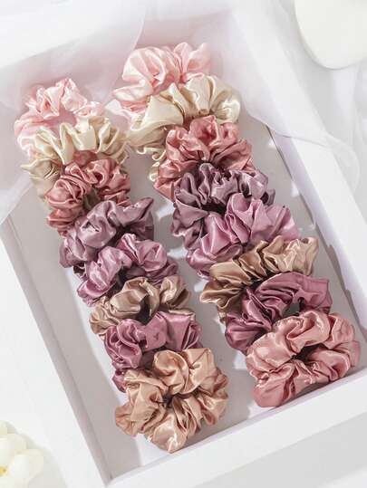 10 piezas/paquete Colores y tamaños aleatorios Scrunchies de satén suave para mujeres, lazos elásticos para el cabello, accesorios de cabello versátiles adecuados para uso diario, viajes, hogar, fiestas, regalos festivos, accesorios de cabello para mujeres, herramientas para el cabello, accesorios de belleza, accesorios para cabello rizado, cabello rizado, scrunchies, scrunchie, scrunchies para el cabello, accesorios para cabello rizado, regalos, viajes, regalos para mujeres, cosas para el cabello, rellenos de calcetines para mujeres, rellenos de calcetines para adultos, cosas para el cabello, accesorios para mujeres, relleno de calcetines, accesorio de cabello de mayoría de edad, accesorios navideños para el cabello, ideas de regalo para mujeres, rellenos de calcetines de belleza, regalos de Navidad para mujeres