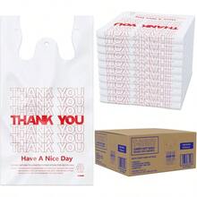, Thank You - Shirt Bags 1000 Count Plastic - - Shirt Plastic Bags In Bulk - 11x 6x 21 WhiteThank You - Bulk Shopping Bags, Restaurant Bag - 16