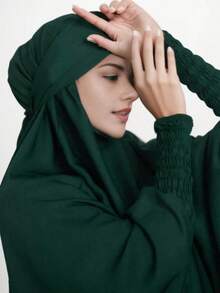 1 件宽松 Abaya Khimar 带弹性袖子，高隐私设计，优质穆斯林女性祈祷头巾，伊斯兰服装