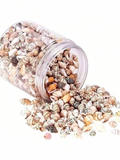 1 Box 140g Vibrant Multi-Color Natural Seashells - Ideal For DIY Jewelry Making, Home Decor, Resin Art Inclusions And Craft Supplies - No Electricity Needed, Essential Arts & Crafts For Creative Projects