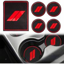 - Alfombrillas antipolvo para accesorios de viaje, 2021, 2020, 2019, 2018, 2011 - 2020, ajuste personalizado para consola central y soporte para tazas rojo - Rojo - - Ver 1