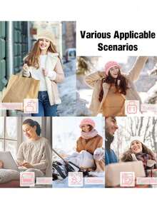 1pc Women's Hat & Gloves Set, Fashionable Casual Knitted Beanie Hat, Suitable For Autumn/Winter Daily Use, Outdoor Travel, Hiking, Skiing, Cycling, Climbing, Photography And More