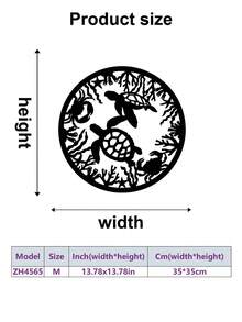 1pc Fashionable Metal Sea Turtle Wall Art - Coastal Home Decor, Suitable For Beach Themed Bedroom And Ocean Enthusiasts - Ideal Holiday Gift, Sea Turtle Decoration