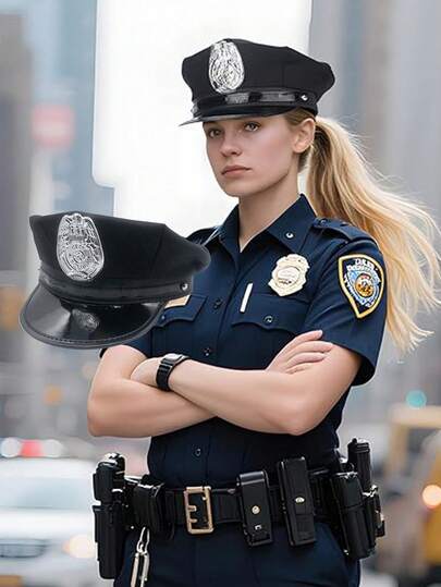 1pc Men's Hat, Uniform Prop Cap, Suitable For Party Accessories