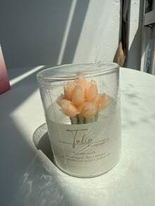 1 Stück Blumen duftende Kerzen Geschenkbox, Tulpenförmige dekorative Kerze für Heimdekoration, romantische Aromatherapie Kerze zum Entspannen & als Geschenk, Sojawachs Kerze mit Blumenduft - perfekt für Valentinstag, Muttertag, Hochzeit, Schlafzimmer, Badezimmer, Spa - ideal für Frauen, Paar, Hausbesitzer