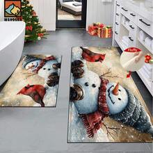 1 pezzo Tappetino antiscivolo per il bagno con motivo di luci di Natale e regali, realizzato in materiale simil-cachemire, con decorazione in pelliccia, adatto per bagni, ingressi, cucine e altre occasioni, lavabile in lavatrice, decorazione natalizia, può essere regalato - Multicolore - Visualizzare 2